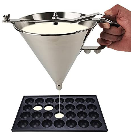 MNSSRN Enconnaisseur de Distributeur de Cuisson, Entonnoir à Piston de Cuisson en Acier Inoxydable de qualité Alimentaire avec Stand pour gâteau Dessert Fabrication de Boulangerie