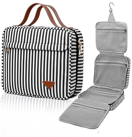 Aufhängbare Reise-Kulturtasche – Großer Kulturbeutel mit Haken | Vier-in-eins-Mehrfachfach-Design, großes Fassungsvermögen, wasserdichtes PVC-Material, leichtgängige Doppelreißverschlüsse.