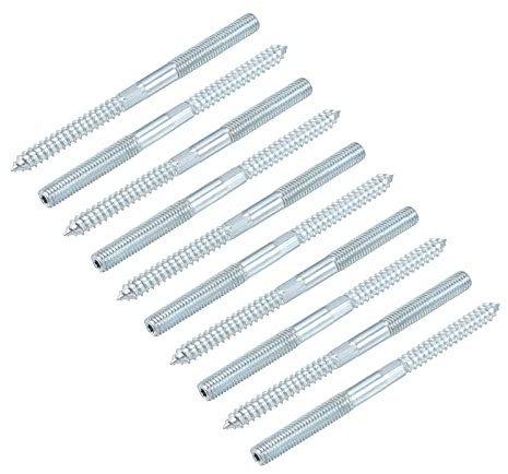 METALLIXITY 10Stk M10 140mm Stockschraube Selbstbohrende Zweiseitig für Heim Reparatur