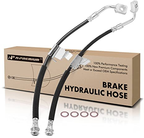 A-Premium Front Driver and Passenger Brake Hydraulic Hose Compatible with Buick and Cadillac Models - Lucerne 2006-2011, DTS 2006-2011