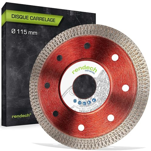 rendech® Diamantscheibe 115mm für saubere und feine Schnittkanten