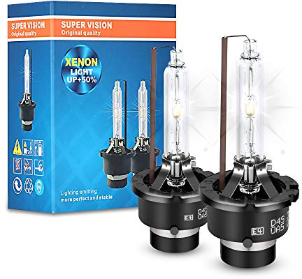 ADAURIS D4S Bombilla de xenón 35W HID Bombillas para Faros Delanteros 35W 6000K Lámpara de Repuesto para Faros Delanteros de automóvil Lámpara de Descarga IP68 Diseño Impermeable Paquete de 2