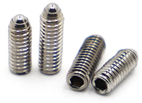 SEIDER 304 Edelstahl Innensechskant Feder Kugel Kolben Gewindestift Gewindestift M3 M4 M5 M6 M8 M10 M12(20mm,M4 5pcs)