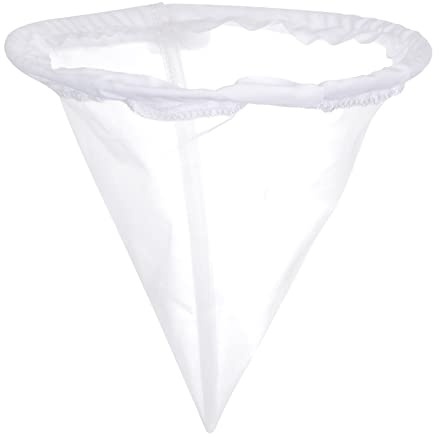 sourcing map 80 Mesh Paint Filter Bag 7 Dia Cone Shape Nylon Strainer for Filtering Paint, Gasoline, Fuel, Home Brewing