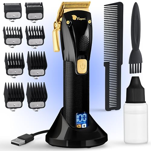 Fagaci Professional Hair Clippers for Men - Precise Cutting, Turbo Power Cordless Hair Clippers with 5 Hour Battery Life