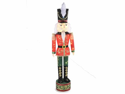Gruppo Maruccia - Soldat Casse-Noisette de Noël Géant - Décoration de Noël pour intérieur et extérieur - Décoration pour maison, jardin, magasins, vitrines - Hauteur 1,63 Mt