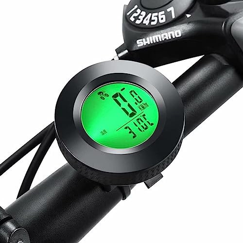 MXITA Compteur de Vitesse du véhicule Compteur de Vitesse d'ordinateur rétro-éclairé Tricolore sans Fil Multifonctionnel, Compteur de Vitesse de podomètre de vélo étanche extérieur Odomètre