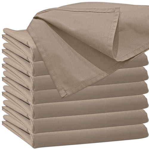 Glatte Bettlaken 180x200 cm ohne Gummizug Graubraun Baumwolle | Einfache Klassische Hotel Betttuch ohne Spanngummi - Hotel Laken Haushaltstuch Baumwollstoff Waschbar