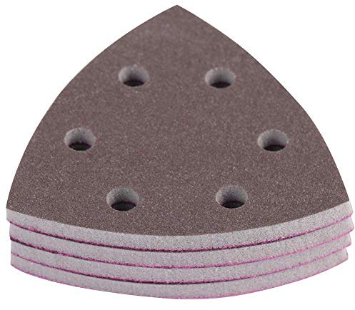 Dreieck-Schleifpapier, 4 Stück 6-Loch-Schwamm-Schleifpapierblätter, Dreieck-Scheiben-Schleifpapier, Polierwerkzeuge, Schleifschwämme (300-400#)