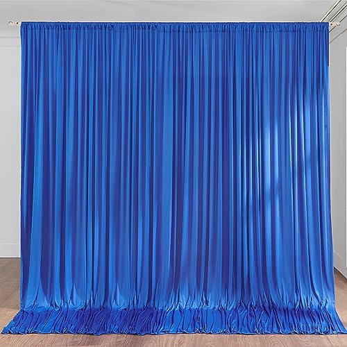 3x3 m, Rideau bleu roi pour toile de fond, rideau de fond pour fête bleu roi, rideau de fond pour mariage, rideaux de fond en polyester bleu pour anniversaire, douche de bébé, baptême, douche de