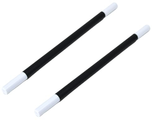 Storm&Lighthouse 2x Magic Wand Black and White Magician Wands 26.5cm Long Magic Spell Caster Party Bag Fillers Kids Toys Fancy Dress Accessories Book Day