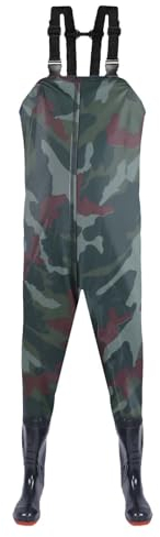 Angel-Latzhose für Herren, wasserdicht, Übergröße, Overall, Anglerstiefel, Angeln, wasserdichte Wathose mit Stiefeln, wasserdicht, atmungsaktiv, Cross-Wasser-Wathose, AG, 41