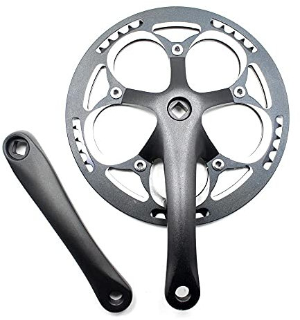 Guarnitura Bici,Guarnitura Perno Quadro Bici da strada pieghevole Bicycle Grulency 52T Velocità singola 170mm in lega di alluminio Bike Set a manovella Set catena ruota ruota a dentata accessori