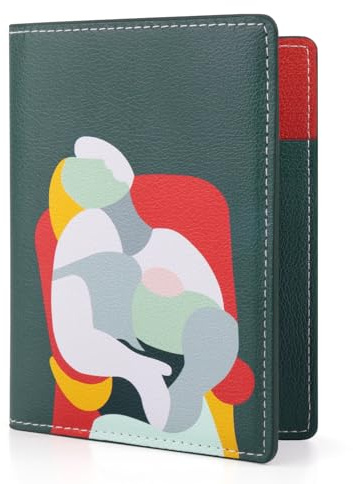 Lychii Reisepass Hülle, Schlankes Leder Passport Hülle, Reisedokumente Organizer für Kreditkarten, Ausweis und Reisedokumente, Reisepasshülle Personalisiert für Damen Herren
