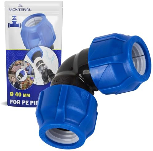 Raccord Ø40mm 90° en Polypropylène PP pour Connexion Tuyau Polyethylene PE | MONTERAL