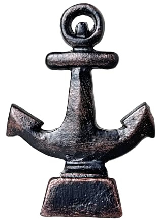 Door Stoppers for Bottom of Door Cast Iron Decorative Door Stop Wedge Metal Doorstops (Nautical Anchor Shape, Bronze)