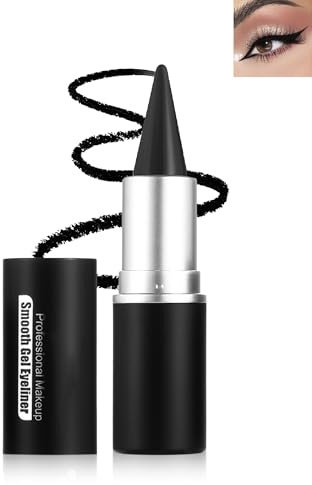 Eyeliner Wasserfest Schwarz, Matt Glatte Creme Gel Eyeliner Stift Langlebig | Hochpigmentiert Schnelltrocknend Kajalstifte, Eye Liner Face Paint Stick für Gesicht Körper, Weihnachten Halloween Makeup