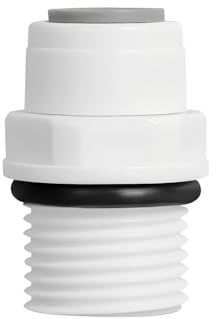 Ctyjia 1Pcs RO Water Filter Fitting, 1/2 Male Thread to 3/8 Straight Quick Connect, Plastic Pipe Quick Connectors for Water Pipe