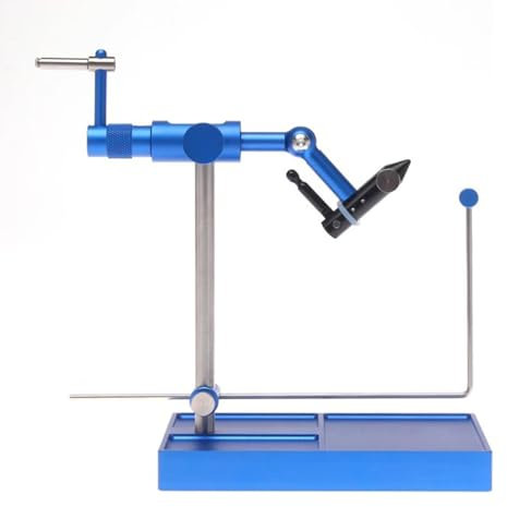 Étau Rotatif De 21 Cm pour Attacher des Mouches, Outil De Pêche À La Mouche en Acier Inoxydable, avec Base Et Mâchoires Robustes, Réglages Multiples, pour Teasers Et Jigs