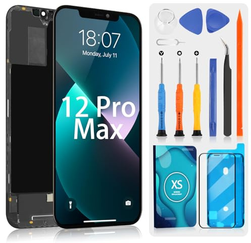 ARSSLY LCD Écran pour iPhone 12 Pro Max Incell Ecran pour iPhone12 Pro Max LCD Display A2411 A2342 A2410 A2412 Écran Tactile Digitizer Assemblée Complète avec Outils (Noir sans Cadre)