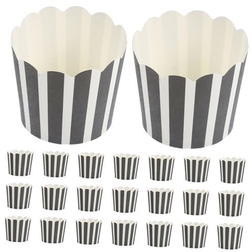 POPETPOP 100pcs Cake Baking Cups Greaseproof Paper Cupcake Cases for Desserts Muffin Bakery Party Hotel Restaurant
