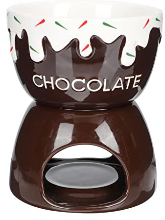 HOLIDYOYO 1ensemble Pot à Fondue Céramique Amovible pour Réchaud à Fondue pour Dîners Et Brunchs