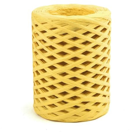 TPIONEER 100 m/Rollo de Hilo de Paja de Rafia Natural Tejido a Mano, Cuerda de Papel de Hierba para Hacer Ganchillo, Ideal para Sombreros, Bolsos de Playa, repostería, Embalaje de Regalos.
