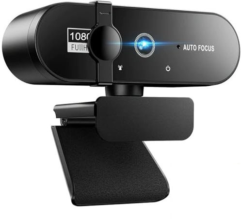 Webcam for PC with Microphone 1080P Full HD Webcam with Privacy Cover Plug and Play USB Web Camera for Desktop & Laptop Clear Stereo Audio for Conference Zoom Skype Facetime Windows Linux and macOS