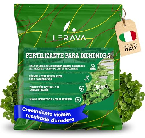 LERAVA Abono para dichondra (2,7 kg) - fertilizante de liberación lenta para césped verde y denso - abono para jardín sano que mejora el crecimiento, fortalece el suelo y mantiene un césped vigoroso