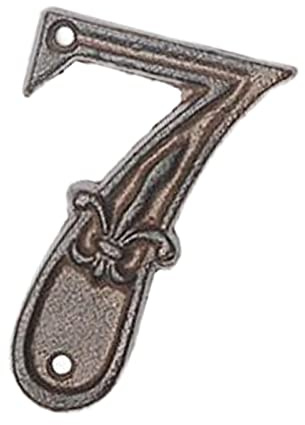 Colcolo Plaque de Porte en métal avec de, adresse, numéro de Rue, Plaque de Porte, Maison, bâtiment, Appartement, 7