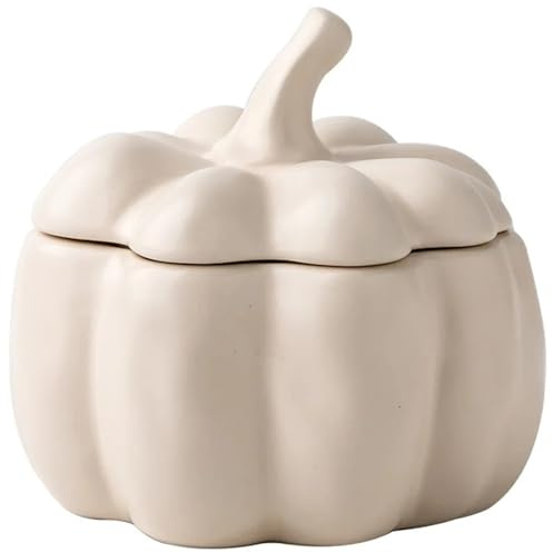 WJLYDM Sopera de cerámica 4,5 pulgadas, tazón calabaza delicado Vintage con tapa, olla for estofado Nido Pájaro, postre, huevo al vapor
