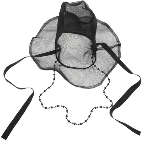 LUOZZY Korean Black Mesh Flat Top Hat for Hanfu Cosplay Traditional Men Headdress Costume Accessory