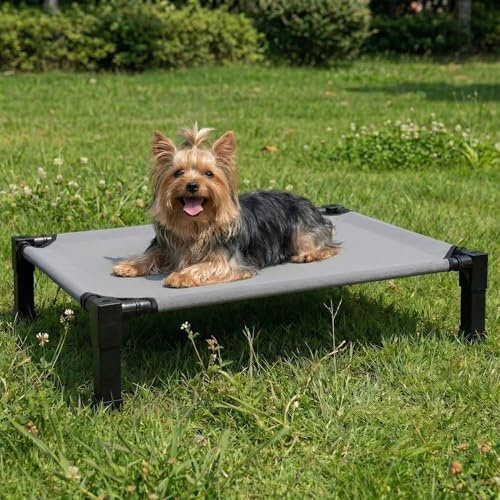 Niubya Hundeliege Outdoor Grosse Hunde - Hundeliege in und Outdoor Garten, Erhöhtes Hundebett für draußen Camping erhöhtes Hundebett, Größe für Hunde maximal 21 kg, 89x64×19 cm, höhe in 20cm