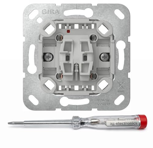 ag-electronics Spannungsprüfer 120-250V® + GIRA Wippschalter 310600 Universal-Aus-Wechselsch. (neue Generation)