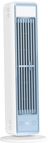 Pequeño aire acondicionado portátil - Torre sin aspas con ventilador de CA de 3600 mah con control remoto Soporte 3 en 1/escritorio/montaje en pared Funcionamiento silencioso 5 velocidades para el