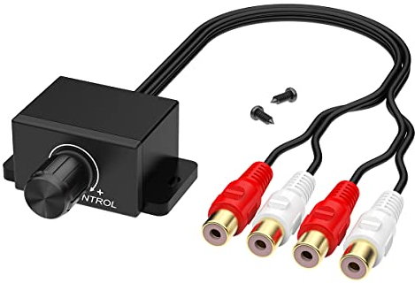 CHELINK Universal Car RCA Remote Amplifier Level Controller RCA Audio Bass Knob Sub Amp Volume Control Cable for Car, Motorcycle, Speakers, Home Theater