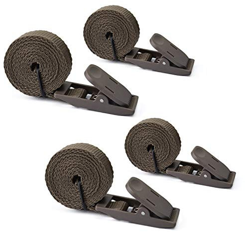 Wildlife Trail Camera Mounting Straps, Nylon Fiber Straps, Deer Camera Tree Belts Kit for Hunting Game Cameras Accessory（Dark Olive 4 PCS）