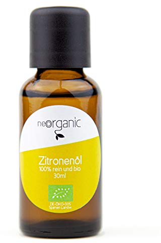 NeoOrganic® Bio Zitronenöl (Citrus Limon) 100% naturreines ätherisches Öl der echten Zitrone - aus sonnengreiften Zitronen kaltgepresst - zum Verzehr geeignet - Limonenöl - 30ml