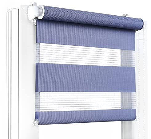Fenster DEKOR - Rollos für Fenster Violett - Klemmfix Rollo ohne Bohren B65 x H230 cm - Doppelrollo mit Einer Breiten Auswahl an Größen und Farben - Blickdichte Rollos, einfach zu montieren