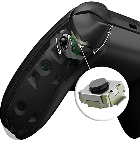 eXtremeRate Upgrade Clicky Hair Trigger Kit für FLEXOR Grips Trigger Stop Kit,DIY-Clicky LTRT Kabel Mod Ersatzteil für Xbox Series X&S Controller FLEXOR Clicky&Trigger Stopper Grips Kit–Ohne Griffteil