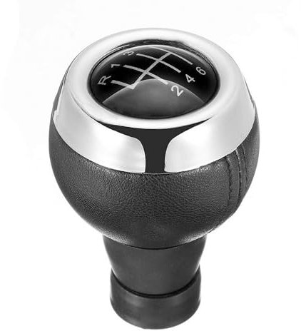 Juttzzei Mini Cooper Car Gear Knob - 6 Speed, BMW Mini Cooper R55-R61 Gear Stick Knob, Upgraded Leather - Black