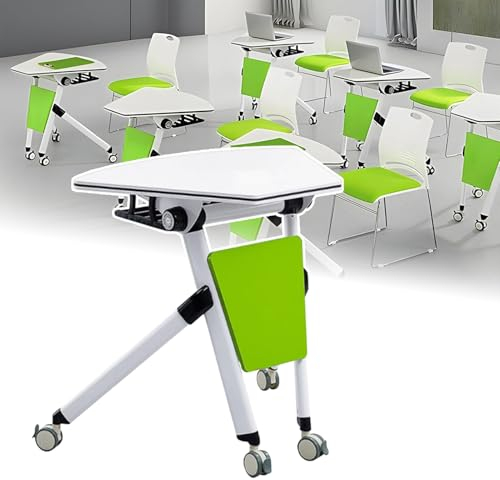 SDFVSDF Konferenztisch Klappbarer Konferenztisch für Eine Person, Platzsparender Mobiler Büro-Schulungstisch mit Leisen Rollen, Tragbarer, Zusammenstellbarer Besprechungstisch für Seminare