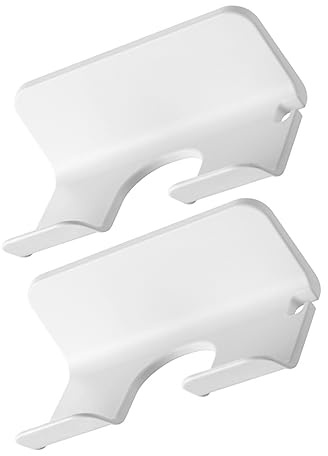 FRCOLOR Selbstklebende Haartrocknerhalterung Wandmontagefrei 2 Stück aus Abs Material mit 5,2cm Öffnung und Kabelhalterung für Badezimmerorganisation