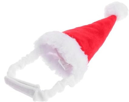 BUGUUYO Weihnachtsmütze Für Hunde Katzen Hamster Aus Plüsch Mit Ball Accessoire Für Haustiere Outfits Kostüm Kopfbedeckung Für Weihnachten Partys