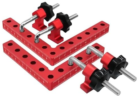 Sargentos De áNgulo Recto Paquete de 6 abrazaderas de esquina de posicionamiento for carpintería de 90 grados, de aleación de aluminio, for abrazaderas de carpintería de 4,7 y 5,5 pulgadas. Sargento E