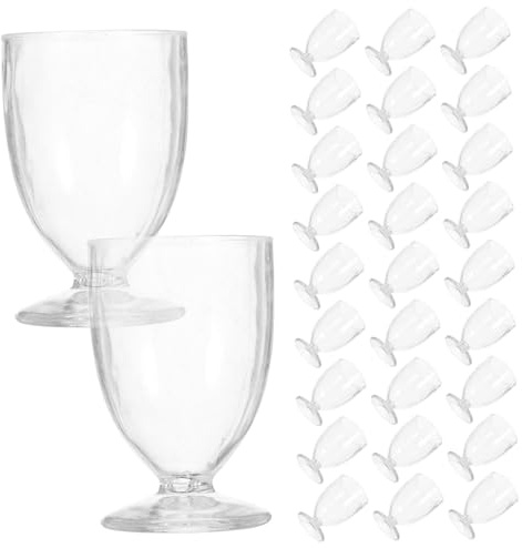 TOYZFRIENDY 50 Pezzi Mini Boccali in Plastica Trasparente Bicchieri Rigidi per Feste Barbecue e Picnic Modelli Miniatura per Decorazioni e Uso
