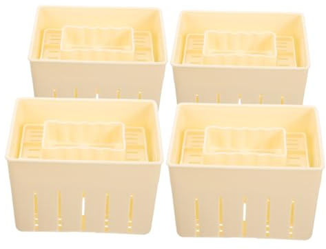 VALICLUD 4pezzi Stampo Per Pressa Di Tofu Strumento Per Produzione Di Tofu Pressa Per Formaggio Per Cucina Utensile Per Preparazione Di Accessorio Compatto Per Cucina