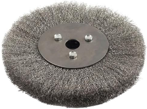 Stahldrahtbürste, Drahtbürste, rund, for Doppelschleifer, Entgratwerkzeug, Reinigungsstaub, Polieradapter, 1 Stück(0.2*150*16MM)