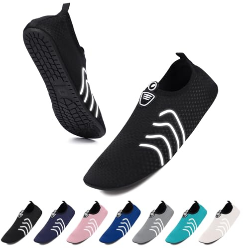 InfiniZer Water Beach Swim Shoes Women with Reflective, Quick Dry Sea Shoes Men Lightweight Breathable Non-Slip Aqua Shoe for Surfing