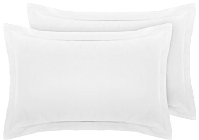 Indus Textiles 100% Egyptian Cotton Pair Of King Size Oxford Pillowcases 400 Thread Count Extra White